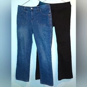 Blue Straight, Black Flare Denim Bundle